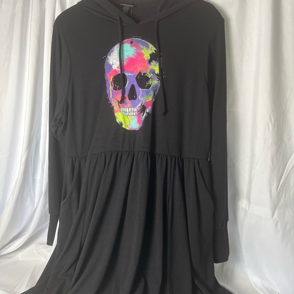 Torrid long sleeve skull dress